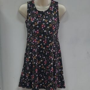 Knitworks Black and Pink Sleeveless A-Line Sundress